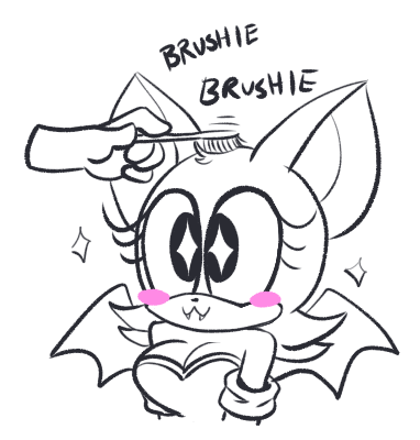 :3 anthro bat_wings blush blush_stickers breasts brush brushing brushing_fur cleavage clothed clothing daww disembodied_hand duo female fur gloves handwear happy membrane_(anatomy) membranous_wings solo_focus sound_effects sparkles sparkling_eyes teeth text toothbrush wings jadegullyzone brushie_brushie_brushie sega sonic_the_hedgehog_(series) rouge_the_bat bat mammal 2018 digital_media_(artwork) english_text low_res meme