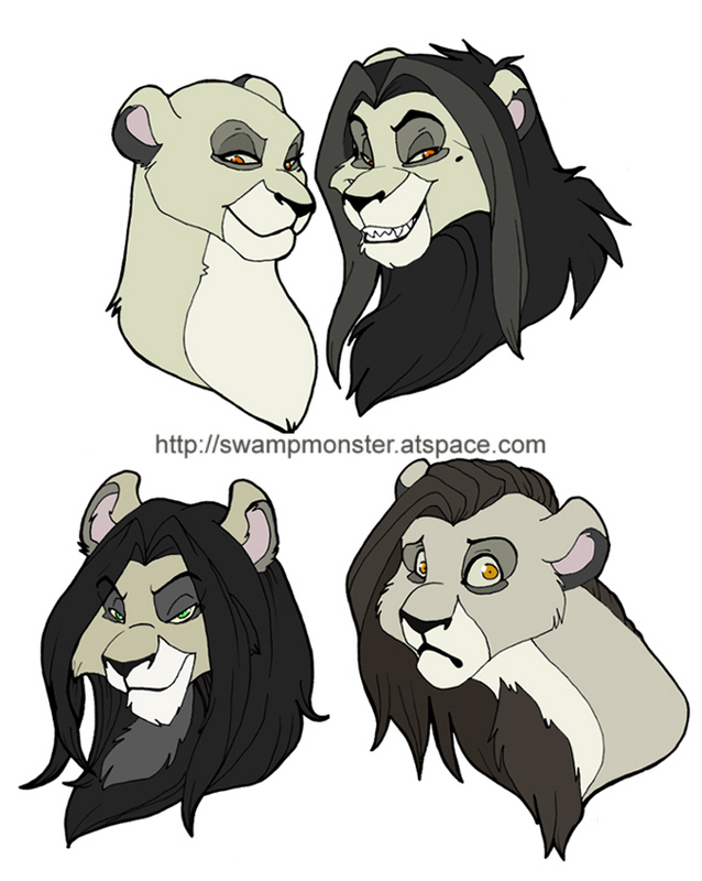 female feral group male zeriara disney the_lion_king fan_character felid lion mammal pantherine model_sheet