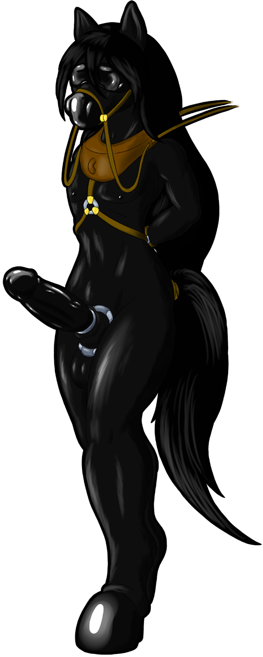 anthro bdsm biped black_blindfold black_hair black_hooves black_penis blindfold brown_collar collar genitals gimp_mask hair hands_behind_back hooves male mask penis sensory_deprivation simple_background solo submissive submissive_anthro submissive_male transparent_background ebonyrubberwolf equid equine horse mammal 2013 alpha_channel hi_res