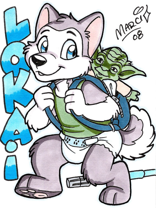 ageplay anthro clean_diaper clothed clothing diaper infantilism male roleplay solo tail wearing_diaper white_diaper marci_mcadam star_wars lokai canid canine canis domestic_dog husky mammal nordic_sled_dog spitz 2008 character_badge_(artwork)