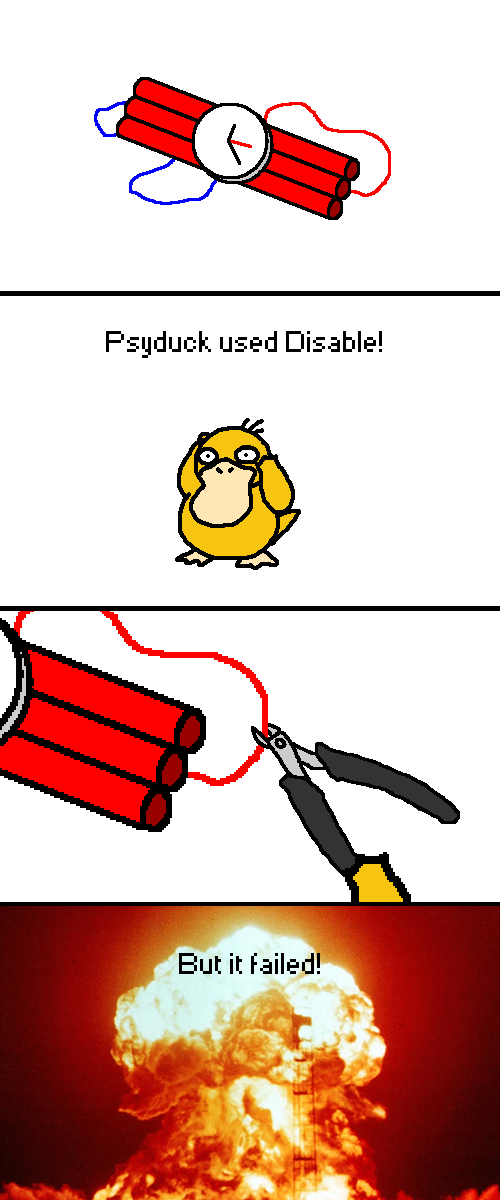 ambiguous_gender epic_fail explosion solo text unknown_artist nintendo pokemon generation_1_pokemon pokemon_(species) psyduck comic hi_res