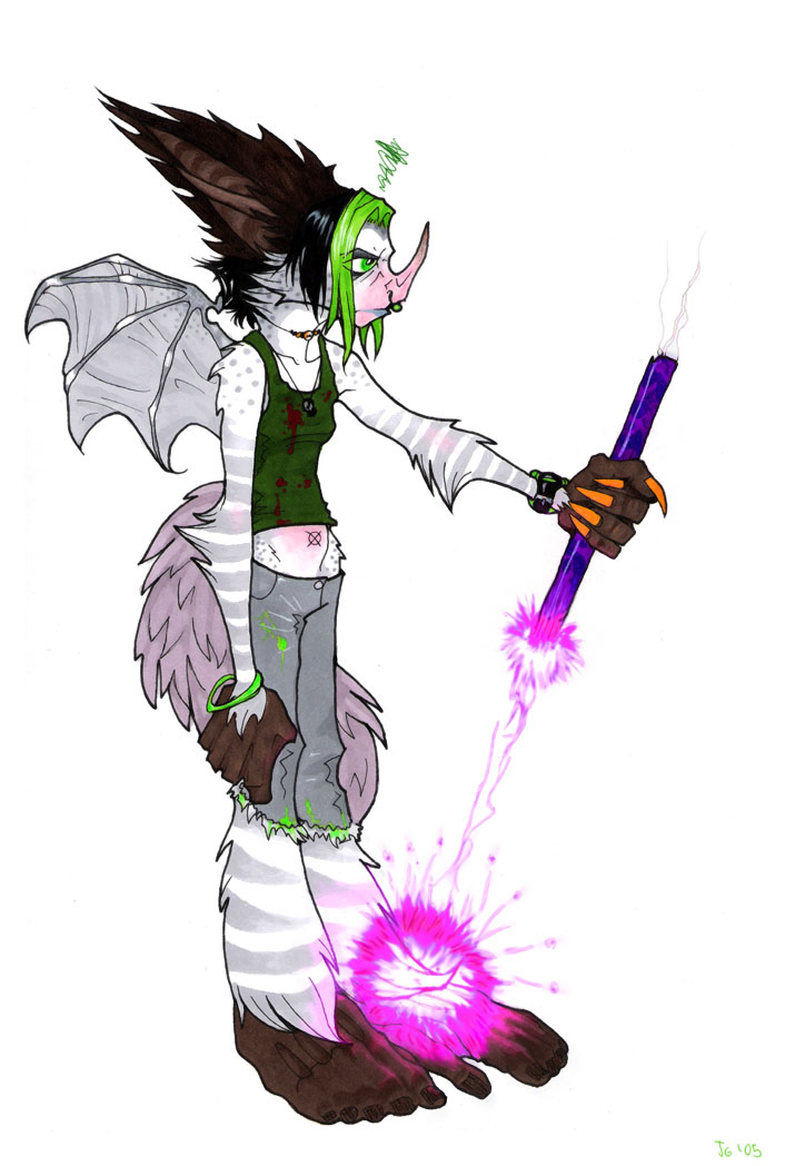 anthro blood bodily_fluids female glamfur membrane_(anatomy) membranous_wings simple_background solo tail white_background wings psychodjinn fred aye-aye bat lemur mammal primate strepsirrhine