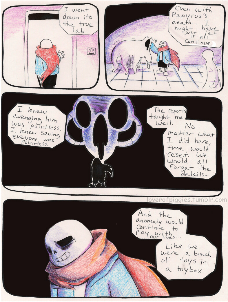 bone dialogue group male not_furry skeleton solo_focus teeth text loverofpiggies aftertale undertale undertale_(series) endogeny sans_(undertale) amalgamate animated_skeleton undead comic english_text traditional_media_(artwork)