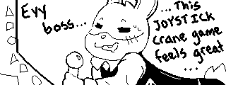 1-bit ambiguous_gender arcade blush bodily_fluids clothing drooling euphemism ey_boss joystick saliva simple_background solo suggestive sweat text uniform white_background ahrgg miiverse nintendo nintendo_badge_arcade arcade_bunny lagomorph leporid mammal rabbit black_and_white digital_drawing_(artwork) digital_media_(artwork) english_text low_res monochrome unavailable_at_source