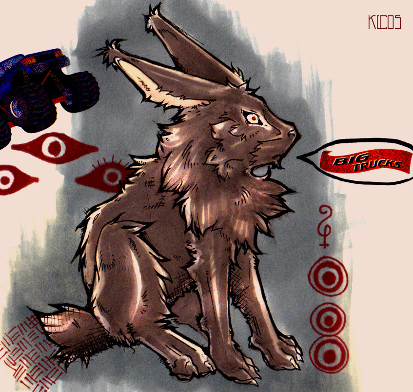 ambiguous_gender ear_tuft feral fur sitting solo tuft what heavyteeth lagomorph leporid mammal rabbit source_request