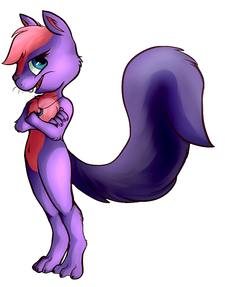 anthro blue_eyes female fur jewelry necklace purple_body purple_fur solo feline-fattale tammy_(l077) mammal rodent sciurid tree_squirrel tammy_(disambiguation) 2014