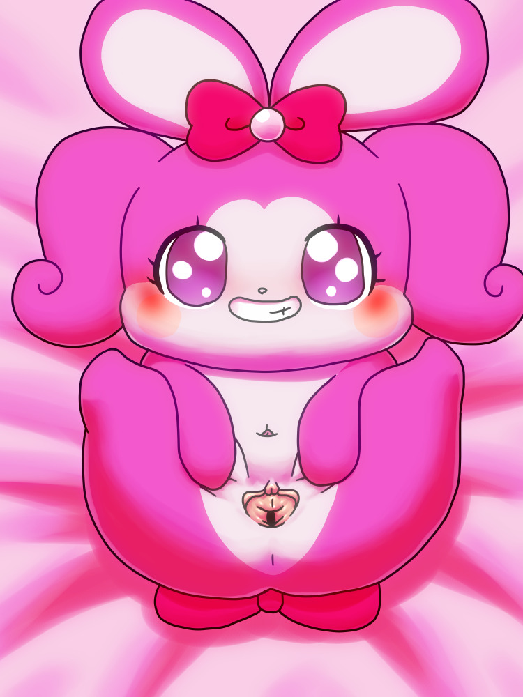 anthro anus bed_sheet bedding biped blush clitoris female fur genitals nude pink_body pink_fur presenting presenting_pussy purple_eyes pussy ribbons semi-anthro solo spreading kyuubi360 himitsu_no_cocotama hirake!_cocotama ribbon_(cocotama) cocotama mammal 3:4 archived_source