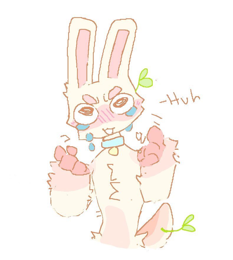 blush blush_lines bodily_fluids collar_tag crying fur male slim_anthro slim_male solo tears white_body white_fur bunonthemoon lagomorph leporid mammal rabbit 2022