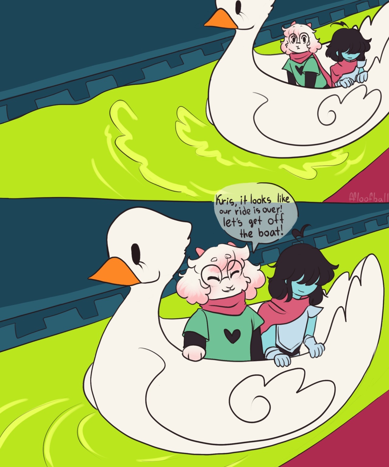 Art by ffloofball featuring the character Ralsei from Deltarune