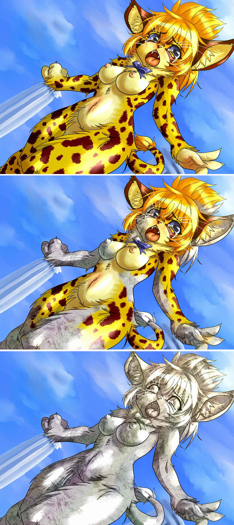 anthro basic_sequence bodily_fluids bow_(feature) bow_tie breasts death dutch_angle fangs female inanimate_transformation linear_sequence nipples nude petrification rock solo tail tears teeth three_frame_image three_frame_sequence time_lapse transformation whiskers mou3dayo dragon_quest dragon_quest_v square_enix tirol cheetah felid feline killer_panther mammal digital_media_(artwork) hi_res portrait sequence three-quarter_portrait