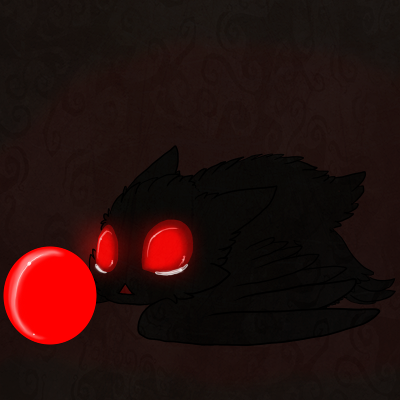 ambiguous_gender baby ball bodily_fluids dark feral red_eyes solo tears young vonderdevil mothman avian cryptid monster 1:1 dark_theme digital_media_(artwork) full-length_portrait portrait