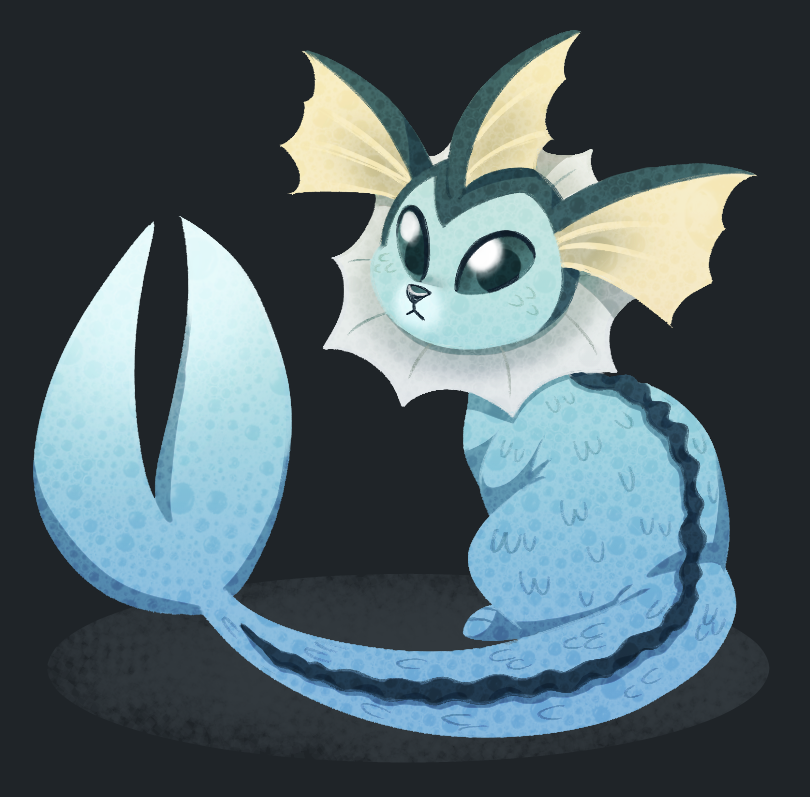 ambiguous_gender blue_body dorsal_fin feral fin quadruped scales solo tail tail_fin nini_(artist) nintendo pokemon eeveelution generation_1_pokemon marine pokemon_(species) vaporeon 2015