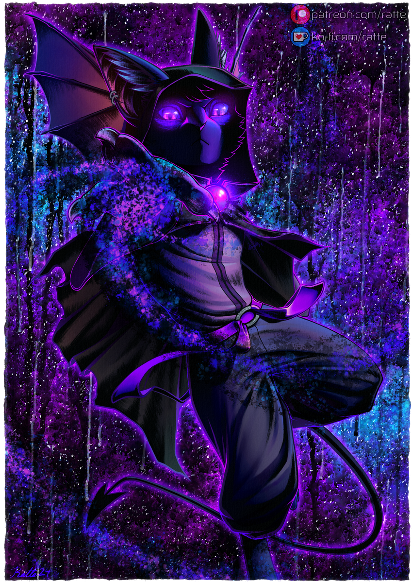 abstract_background anthro bat_wings border cape claws clothed clothing female fluffy frown fully_clothed hood looking_at_viewer magic membrane_(anatomy) membranous_wings piercing purple_eyes solo spade_tail tail text transparent_border wings conditional_dnp ratte legacy_(ratte) carinae felid feline mammal onene 2024 alpha_channel digital_drawing_(artwork) digital_media_(artwork) hi_res purple_theme signature url