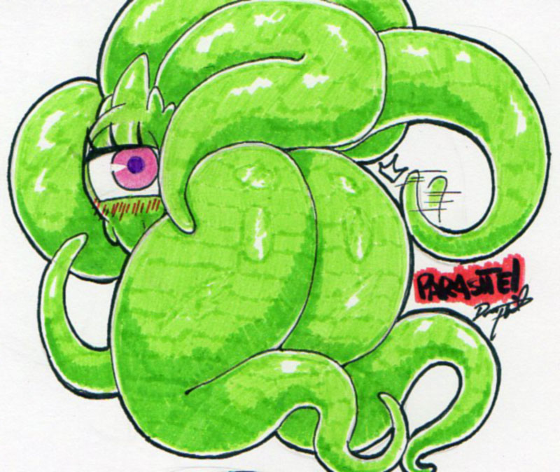 1_eye ambiguous_gender bedroom_eyes blush butt_slap countershade_tentacles countershading crossgender eyelashes female front_view gesture glistening glistening_body glistening_eyes glistening_skin glistening_tentacles gradient_background green_body green_skin green_tentacles half-closed_eyes heart_symbol light looking_at_viewer looking_forward mouthless narrowed_eyes not_furry nude pink_background pose pupils purple_eyes seductive simple_background slap slapping_own_butt slapping_self solo spanking tapering_tentacles tentacle_butt tentacles white_background parasitedeath doctor_strange_(series) marvel shuma-gorath demon monster tentacle_creature 2020 pinup signature traditional_media_(artwork)