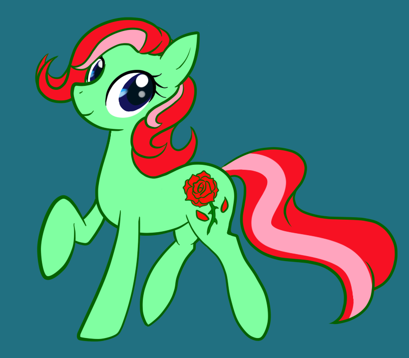 female flower plant rose_(flower) solo rayne-is-butts friendship_is_magic hasbro my_little_pony fan_character rosebud equid equine horse mammal