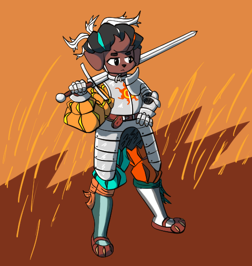 anthro landsknecht male medieval medieval_armor medieval_clothing medieval_fantasy solo galgano brisket_(galgano) canid canine canis domestic_dog mammal