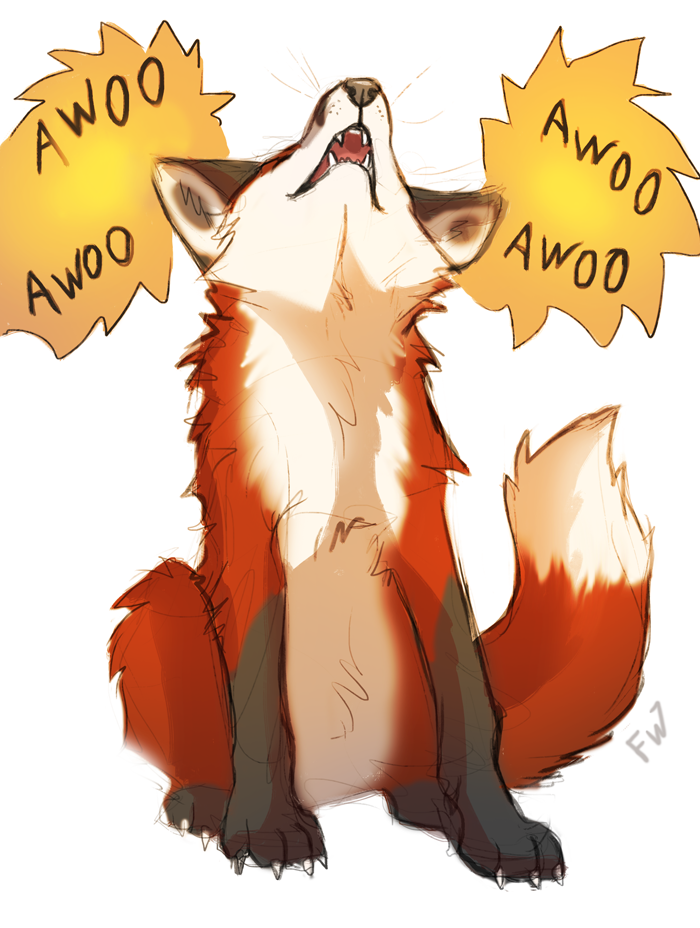 ambiguous_gender awoo black_body black_fur brown_body brown_fur feral fur solo white_body white_fur flashw canid canine fox mammal red_fox true_fox 2022 digital_drawing_(artwork) digital_media_(artwork)