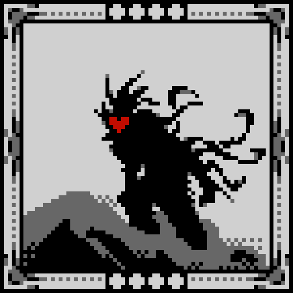 16-bit ambiguous_gender biped black_background black_body black_ribbon border grey_background grey_border heart_symbol hiking mountain not_furry outside red_heart ribbons simple_background sky solo walking snarferman scp_foundation scp-2521 fabric_creature humanoid monster monstrous_humanoid 1:1 digital_media_(artwork) pixel_(artwork) spot_color