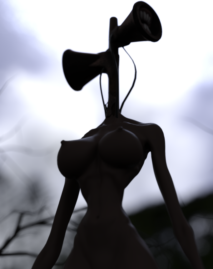 areola big_breasts breasts erect_nipples female for_a_head forest low-angle_view narrow_arms nipples non-mammal_nipples nude open_mouth plant siren_(apparatus) skinny solo teeth tree what_has_science_done wire forsaken_(artist) trevor_henderson siren_head eldritch_abomination humanoid monster object_head siren 2020 3d_(artwork) digital_media_(artwork)