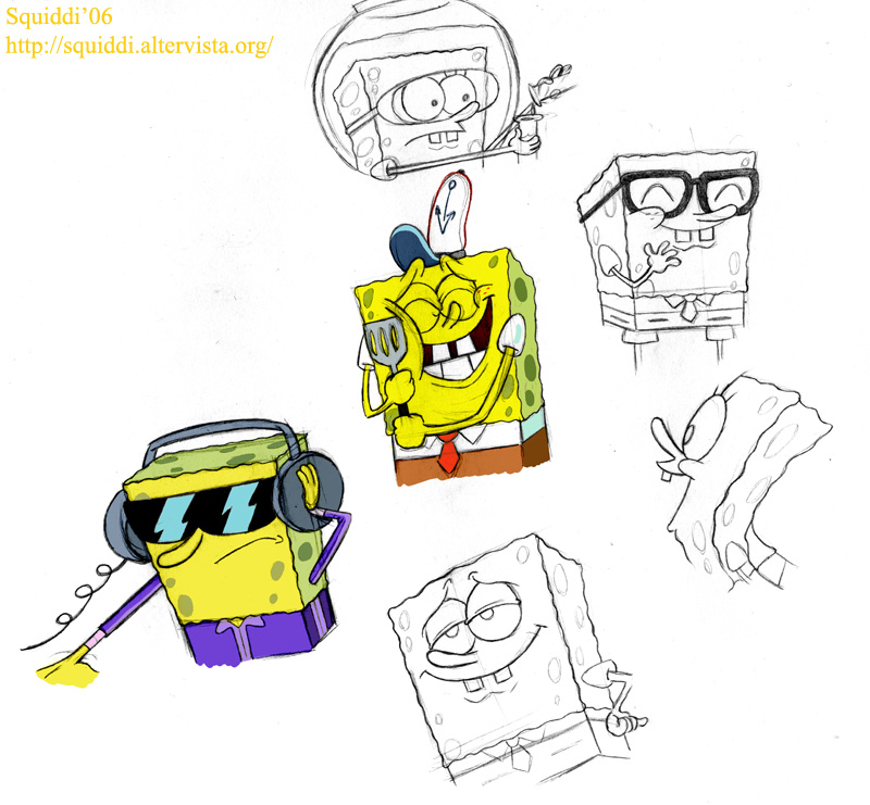 anthro bottomwear clothed clothing diving_helmet electronics eyewear glasses goggles headphones laboratory_equipment laboratory_glassware male necktie on_model pants scientific_instrument shirt simple_background solo spatula sponge sunglasses test_tube tools topwear track_jacket white_background stepanda nickelodeon spongebob_squarepants spongebob_squarepants_(character) marine sea_sponge sketch sketch_page