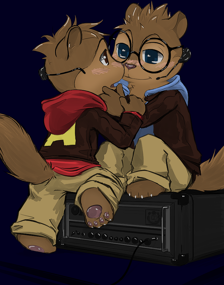 anthro blue_eyes blush bottomwear brown_eyes clothed clothing duo eyewear glasses jacket looking_at_another looking_at_partner male male/male music_box pants pawpads sitting tail topwear young young_anthro young_on_young charliemon lando alvin_and_the_chipmunks alvin_and_the_chipmunks_(live-action) alvin_seville simon_seville chipmunk ground_squirrel mammal rodent sciurid 2011 colored brother_(lore) brothers_(lore) incest_(lore) sibling_(lore)