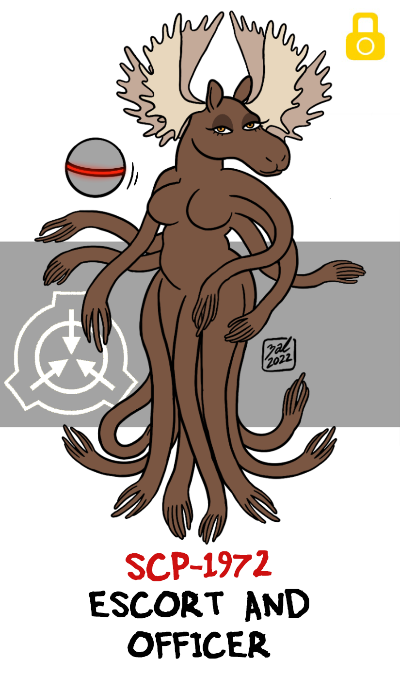 5_fingers 5_toes 6_fingers 6_horns ambiguous_gender anthro anthro_focus antlers belly black_text breasts brown_belly brown_body brown_breasts brown_ears brown_fingers brown_fur brown_tentacles duo eyelashes featureless_breasts feet female female_focus fingers fur horn larger_anthro larger_female lock_symbol logo machine moose_antlers multi_horn multi_limb naturally_censored nude nude_anthro nude_female pupils red_glow red_text simple_background size_difference slightly_chubby smaller_ambiguous solo_focus tentacles text toes white_background yellow_eyes yellow_lock_symbol zal-cryptid scp_foundation scp-1972-a scp-1972-b deer mammal moose new_world_deer robot sphere_creature tentacle_creature 2022 artist_name colored dated digital_drawing_(artwork) digital_media_(artwork) english_text full-length_portrait hi_res portrait signature