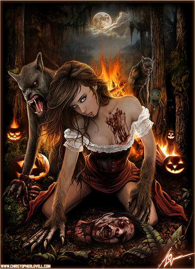 blood bodily_fluids brown_body brown_fur brown_hair claws clothing decapitation dress female fur gore group hair holidays jack-o'-lantern long_hair severed_body_part severed_head yellow_eyes lovell-art fairy_tales halloween little_red_riding_hood_(copyright) mythology trick_'r_treat laurie_(trick_r_treat) little_red_riding_hood sam_(trick_'r_treat) canid canine human humanoid mammal mythological_canine mythological_creature werecanid werecanine werecreature werewolf 2011