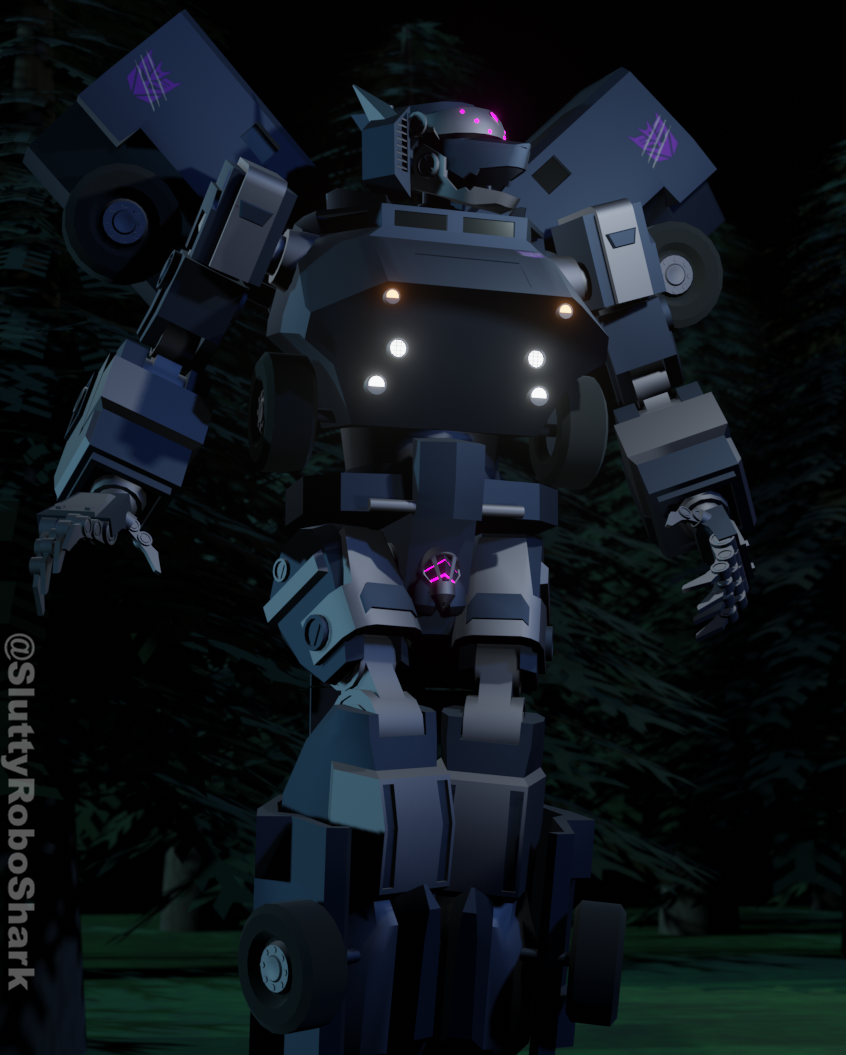 anthro apc chastity_cage chastity_device clothing cybernetic_limb cybernetics decepticon decepticon_insignia female forest forest_background gynomorph humiliation intersex machine nature nature_background night plant solo surprised_expression tree vehicle visor visor_helmet wardrobe_malfunction wheel destructhebox hasbro takara_tomy transformers hardlock cybertronian humanoid robot 3d_(artwork) digital_media_(artwork)