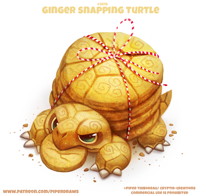 ambiguous_gender angry bow_(feature) claws cookie feral food ginger_snaps_(cookie) green_eyes scales simple_background solo string text white_background yellow_body yellow_scales piper_thibodeau food_creature reptile scalie snapping_turtle turtle digital_media_(artwork) digital_painting_(artwork) english_text url