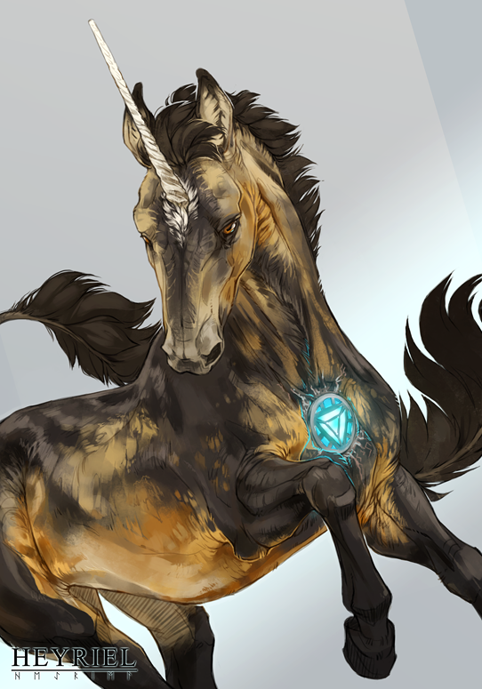 alternate_species ambiguous_gender black_hair brown_eyes feral hair hooves horn simple_background solo heyriel marvel mythology iron_man equid equine mammal mythological_creature mythological_equine unicorn digital_media_(artwork)