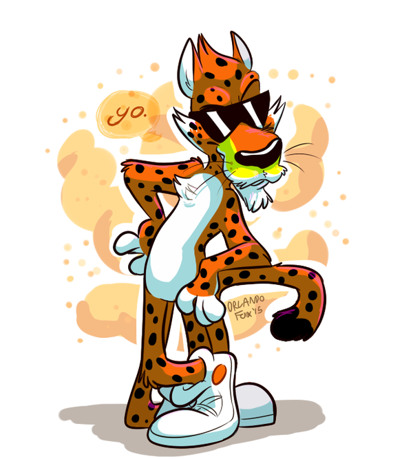 anthro biped clothing dialogue eyewear footwear male mascot shoes simple_background solo sunglasses text orlandofox cc-by-nc-nd cheetos creative_commons frito-lay chester_cheetah cheetah felid feline mammal 2015 digital_media_(artwork) english_text