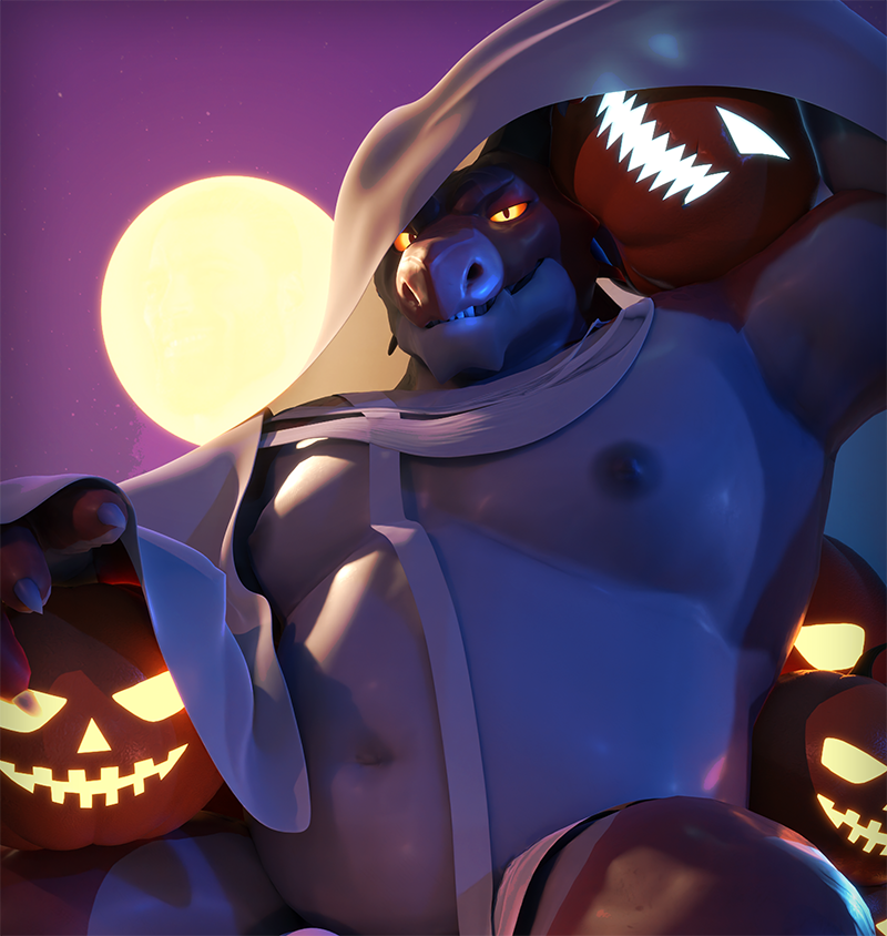 anthro arm_resting barely_visible_genitalia belly big_belly clothed clothing flexing flexing_bicep food for_a_head fruit genitals grin grinning_at_viewer holding_object holding_pumpkin holidays jack-o'-lantern looking_at_viewer male moobs moon musclegut muscular muscular_male muscular_thighs narrowed_eyes navel night nipples nude outside partially_clothed penis pink_background plant pumpkin pumpkin_head simple_background sitting slightly_chubby slightly_chubby_male smile smiling_at_viewer solo star white_sheets wraps yellow_eyes babawolf halloween mythology nifanz dragon mythological_creature mythological_scalie object_head scalie 3d_(artwork) digital_media_(artwork)