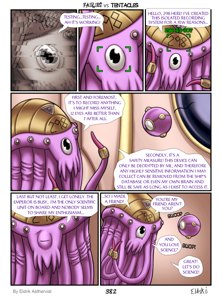 dialogue greeting not_furry speech_bubble tentacles text bobbydando fairies_vs_tentacles nihallaks_(species) tentacle_creature 3:4 comic english_text