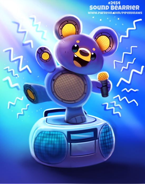 ambiguous_gender anthro black_eyes electronics humor machine microphone open_mouth pun singing solo speaker speaker_ears stereo visual_pun piper_thibodeau animatronic bear mammal robot 2019 digital_media_(artwork) digital_painting_(artwork)