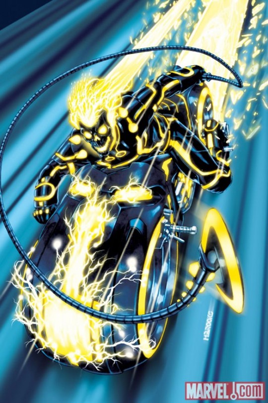 hero light_cycle male motorcycle not_furry simple_background solo superhero vehicle unknown_artist marvel ghost_rider humanoid undead 2:3 crossover