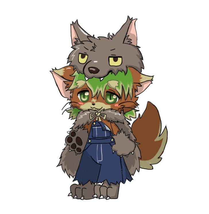 anthro clothed clothing costume male overalls solo young young_anthro hedhakof cat_busters domestic_cat felid feline felis mammal alpha_channel