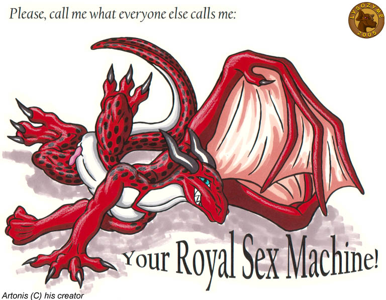 claws erection genitals logo male penis small_penis smile smirk solo tail text wings lysozyme european_mythology mythology dragon mythological_creature mythological_scalie scalie western_dragon 2005 artist_logo artist_name digital_media_(artwork) english_text