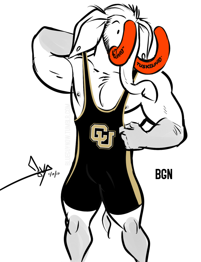 anthro beard biceps big_ears black_clothing clothed clothing ear_piercing facial_hair front_view furgonomics male muscular muscular_anthro muscular_male nipples pecs piercing simple_background solo standing text trunk white_background wrestling_singlet bgn university_of_colorado curtis_(bgn) elephantid mammal mammoth prehistoric_species proboscidean 2017 digital_media_(artwork) portrait signature three-quarter_portrait url