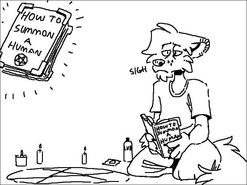 1-bit anthro black_border book border candle claws clothing condom frown lube lube_bottle male occult_symbol pentagram reverse_furry sad sexual_barrier_device shirt sitting solo summoning_circle symbol text topwear sketchytoasty conner_(sketchytoasty) canid canine canis mammal wolf 4:3 black_and_white digital_drawing_(artwork) digital_media_(artwork) english_text monochrome sketch