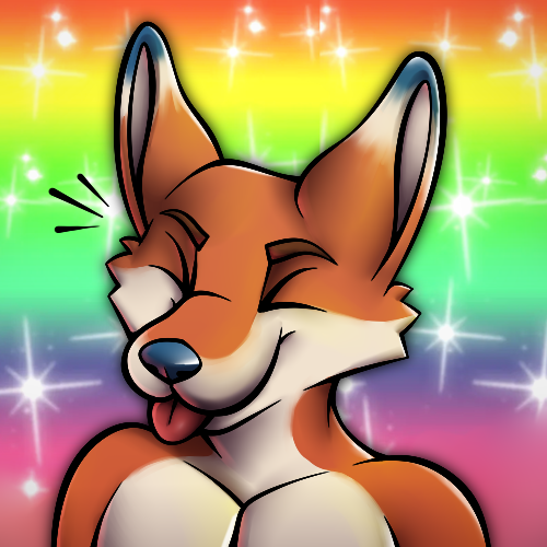 alternate_rainbow_pride_colors anthro blep blue_body blue_fur blue_nose fur happy lgbt_pride male orange_body orange_fur pride_colors rainbow_background rainbow_pride_colors simple_background smile solo star tongue tongue_out white_body white_fur jebbthefoxy jebby canid canine fox mammal red_fox true_fox 1:1 low_res