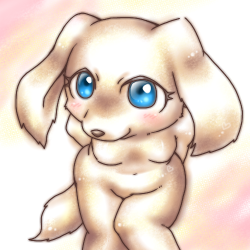 anthro blue_eyes breasts female fur nude smile solo box_xod canid canine canis domestic_dog mammal 1:1 2015 low_res