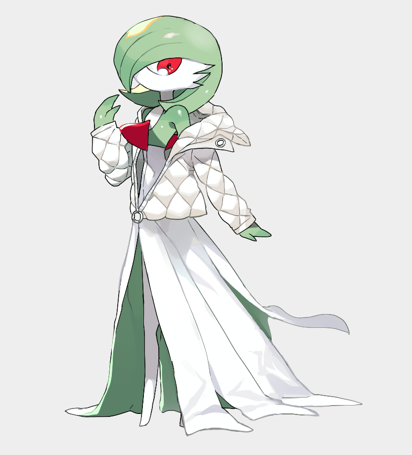 ambiguous_gender clothing green_hair hair long_legs micro_calves micro_legs micro_thighs not_furry red_eyes simple_background slim solo thin_calves thin_legs thin_thighs white_body white_skin esasi8794 nintendo pokemon gardevoir generation_3_pokemon pokemon_(species)