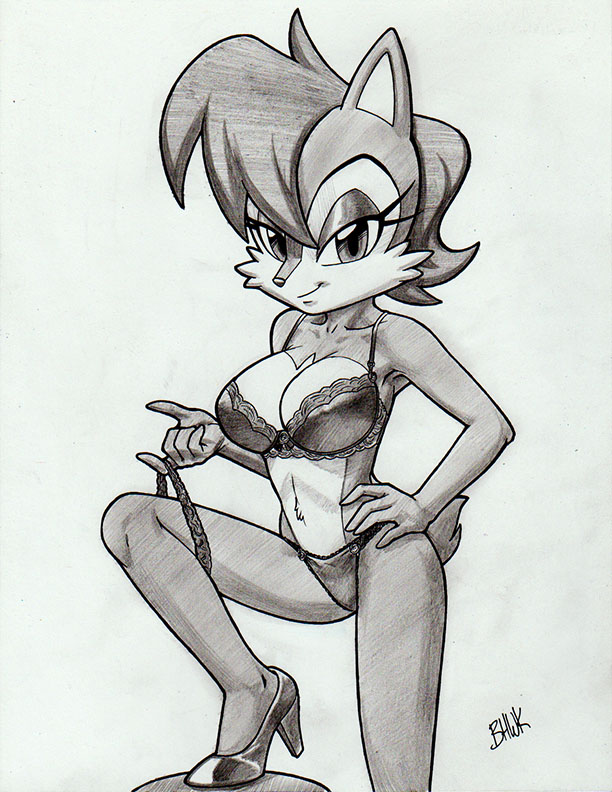 accessory anthro bedroom_eyes big_breasts bra breasts clothing eyelashes female footwear garter half-closed_eyes high_heels lingerie looking_at_viewer narrowed_eyes navel panties pose pumps seductive shoes smile smiling_at_viewer solo step_pose underwear bhawk archie_comics sega sonic_the_hedgehog_(archie) sonic_the_hedgehog_(comics) sonic_the_hedgehog_(series) sally_acorn chipmunk ground_squirrel mammal rodent sciurid graphite_(artwork) pinup traditional_media_(artwork)