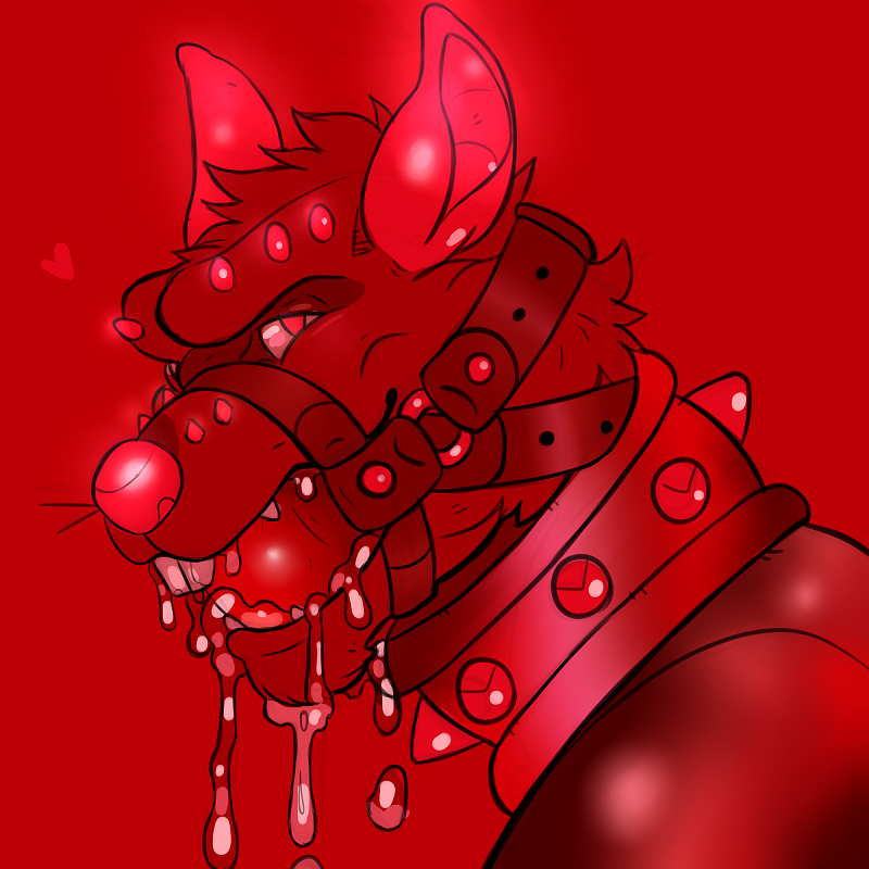 anthro ball_gag bdsm bodily_fluids bondage bound clothing collar drooling gag gagged glistening harness harness_ball_gag harness_gag heart_symbol latex male muzzle_(object) muzzled open_mouth red_background saliva simple_background skinsuit solo spiked_collar spikes submissive submissive_male tight_clothing noahsense baresenio ratsenio mammal murid murine rat rodent 1:1 2017 bust_portrait digital_drawing_(artwork) digital_media_(artwork) portrait red_theme