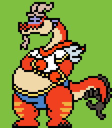 anthro belly big_belly bottomwear claws clothing cosplay eyebrows eyes_closed facial_hair goatee long_neck male overweight overweight_anthro overweight_male scarf shirt shorts smile solo sprite tail topwear unibrow wings marshivolt mythology nintendo the_legend_of_zelda undertale undertale_(series) wind_waker papyrus_(undertale) valoo deity dragon mythological_creature mythological_scalie scalie digital_media_(artwork) low_res pixel_(artwork)