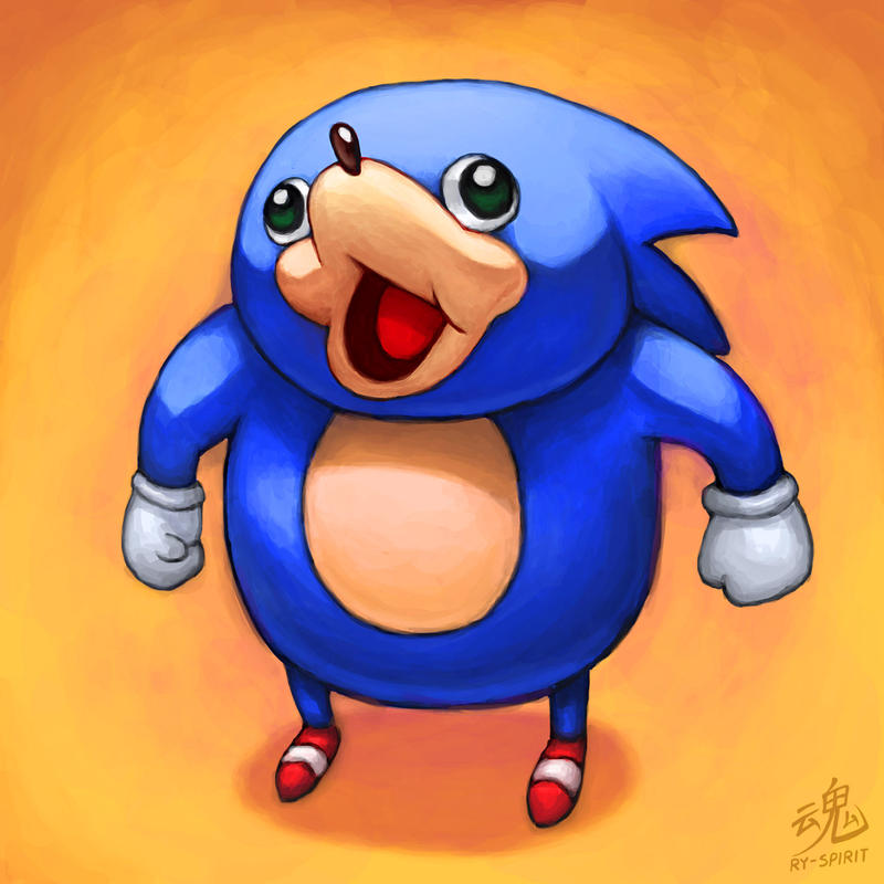 anthro blue_body blue_fur fur humor male solo ry-spirit sega sonic_the_hedgehog_(series) ugandan_knuckles sonic_the_hedgehog eulipotyphlan hedgehog mammal 1:1 2018 compression_artifacts digital_media_(artwork) meme