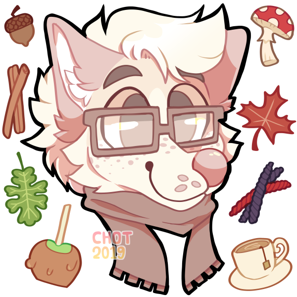 acorn anthro apple beverage brown_eyebrows brown_eyes brown_eyewear brown_glasses brown_nose brown_scarf candy candy_apple cheek_tuft churro closed_smile container cup dessert eyebrows eyewear facial_tuft food fruit fungus fur glasses hair leaf light male male_anthro maple_leaf mouth_closed mushroom no_pupils nut_(fruit) outline plant rectangular_glasses scarf short_hair smile solo tan_body tan_fur tea tea_cup tuft whisker_spots white_outline chotpot reglisse_(reglissesama) canid canine canis domestic_dog mammal 1:1 2019 alpha_channel artist_name dated english_description headshot_portrait lighting portrait