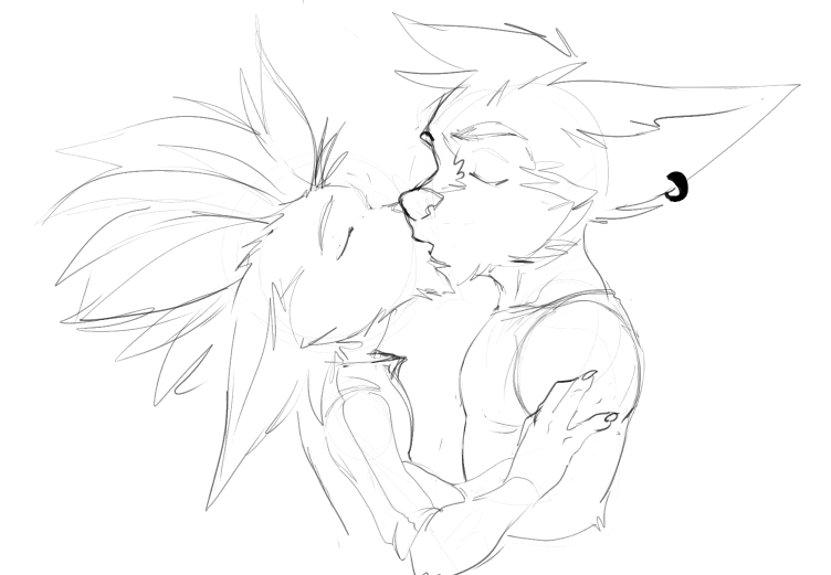 4_fingers anthro anthro_kissing_male anthro_on_anthro arm_tuft athletic athletic_anthro athletic_male big_deltoids big_ears big_head cheek_tuft chin_tuft claws clothed clothed_anthro clothed_male clothing deltoids duo ear_piercing ear_ring ears_back elbow_tuft eyebrows eyes_closed facial_tuft fingers hand_on_arm head_tuft humanoid_hands jacket kissing male male/male male_anthro mohawk muscle_size_difference neck_muscles piercing pivoted_ears pseudo_hair ring_piercing romantic romantic_couple shirt side_view simple_background slim_anthro tank_top topwear tuft white_background bristol league_of_legends riot_games tencent rumble_(lol) ziggs_(lol) mammal yordle 2018 black_and_white half-length_portrait monochrome portrait sketch