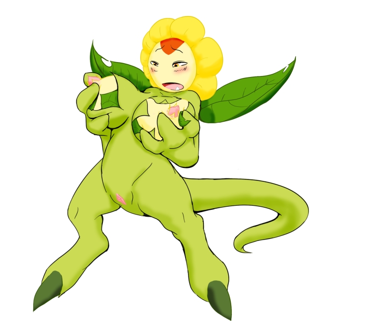 breasts female flower fondling genitals hand_on_breast nipples non-mammal_breasts non-mammal_nipples plant pussy self_fondle solo wide_hips glenn third-party_edit bandai_namco digimon digimon_(species) elemental_creature elemental_humanoid flora_fauna humanoid plant_humanoid sunflowmon