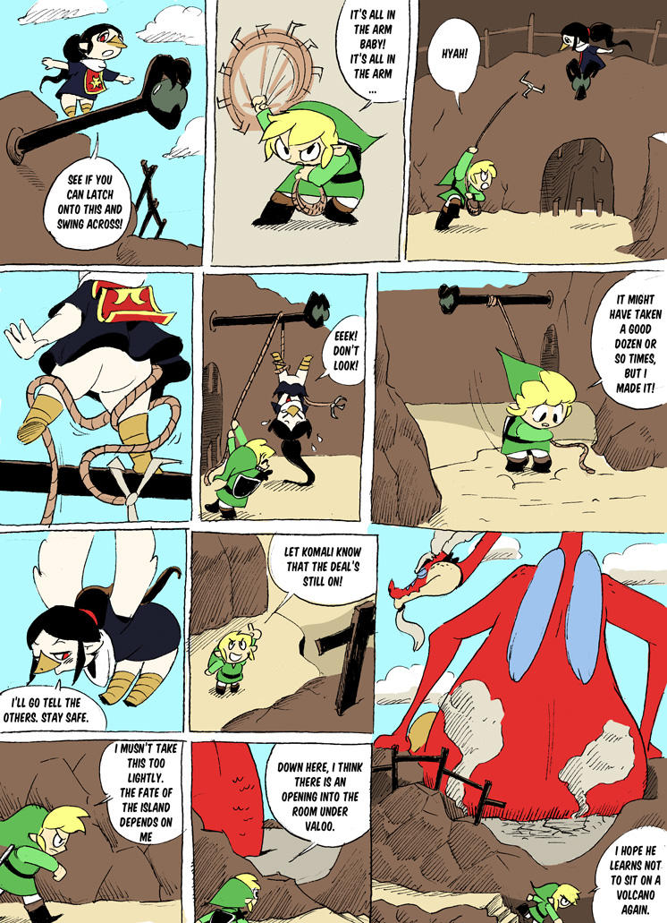 accident accidental_exposure anthro belly big_belly big_butt butt featureless_crotch female group humanoid_pointy_ears male pointy_ears text thick_thighs dangerking11 mythology nintendo the_legend_of_zelda wind_waker medli toon_link valoo animal_humanoid avian avian_humanoid dragon humanoid hylian mammal mythological_creature mythological_scalie rito rito_humanoid scalie comic english_text